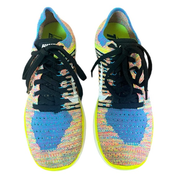 NIKE Women's Free Run Flyknit Multi-color Size 7 - Picture 2 of 7